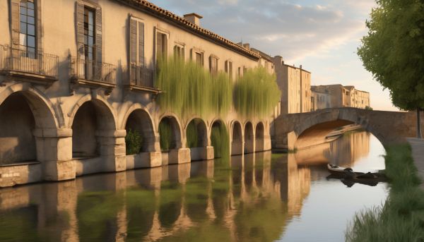 Un canal de robine qui relie nature et histoire à Narbonne